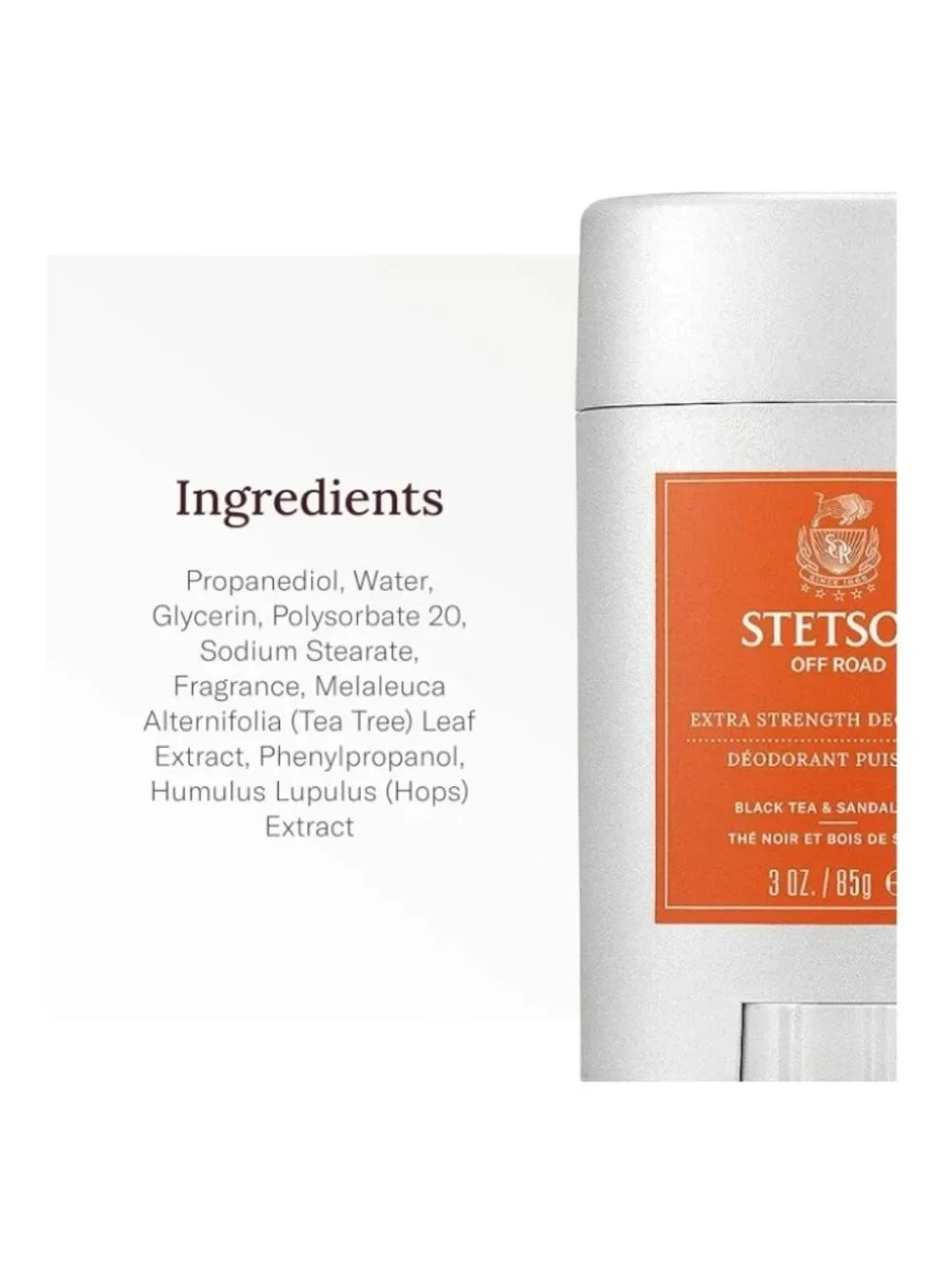 3 Pack 3 Oz Stetson Extra Strength Gel Deodorant Stick for Men Off-Road Mens NEW